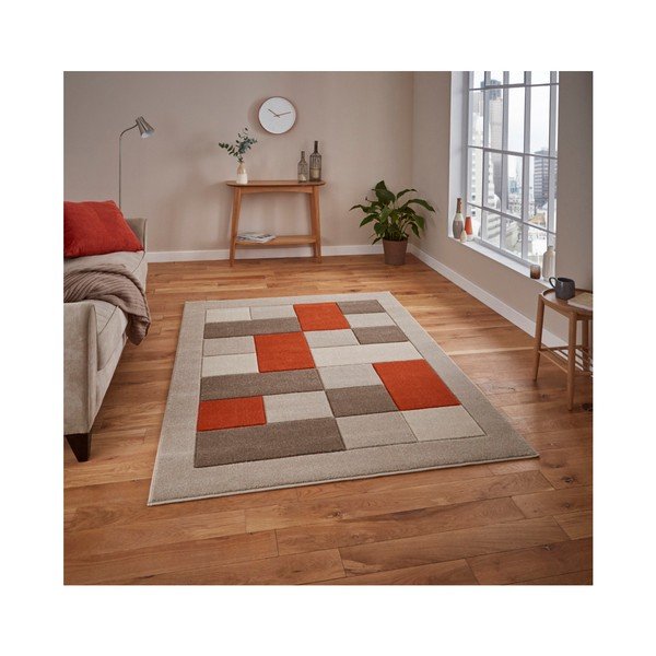 Matrix bézs-narancssárga szőnyeg, 60 x 120 cm - Think Rugs-image-3