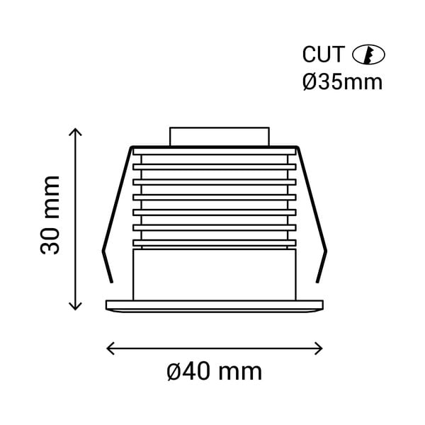 Fekete-fehér LED spotlámpa ø 4 cm – SULION-image-3