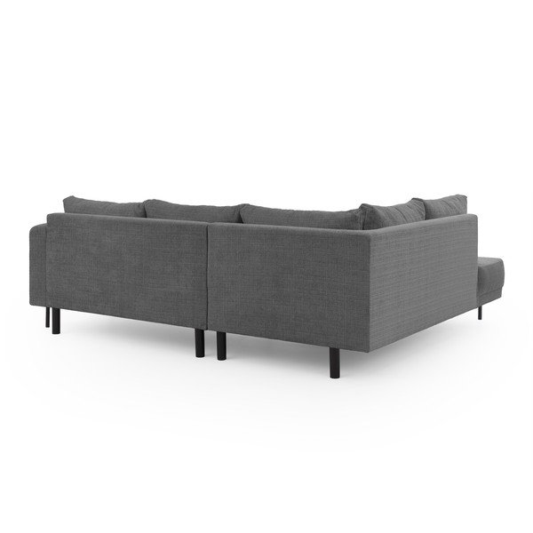 Sötétszürke zsenília sarokkanapé (bal oldali-L alakú) Mauris  – Ropez-image-3