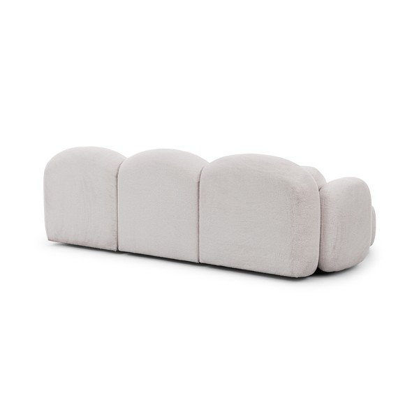 Krémszínű buklé sarokkanapé (U alakú)  Orbit – Ropez-image-3