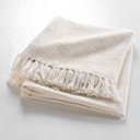 Krémszínű pamutkeverék takaró 125x150 cm Ziggy – douceur d'intérieur