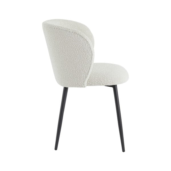 Fehér kárpitozott étkezőfotel Elyna – Light & Living-image-2