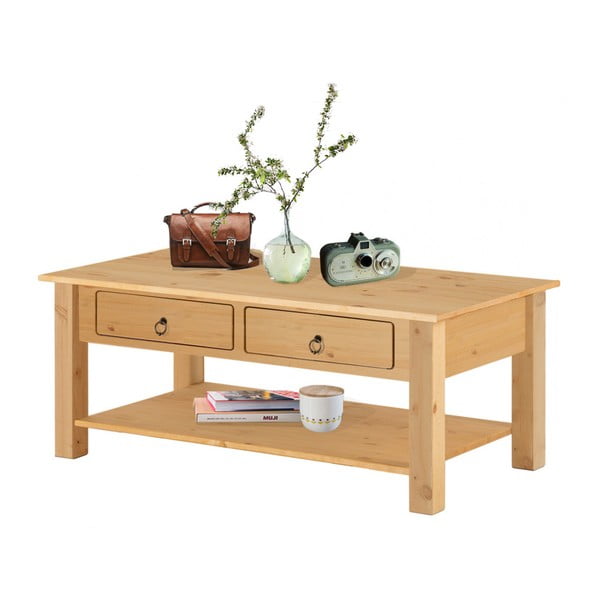 Inda natúr dohányzóasztal fenyőfából - Støraa-image-1