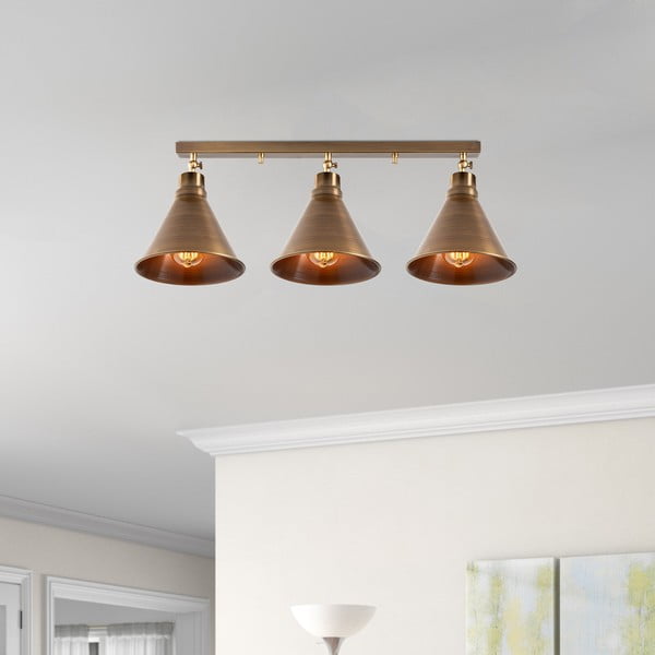 Bronzszínű mennyezeti lámpa fém búrával ø 20 cm Tramino – Opviq lights-image-1