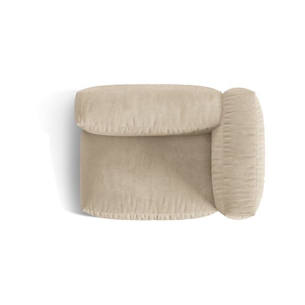 Bézs bársony kanapé modul (jobb oldali) Martina – Micadoni -image-3