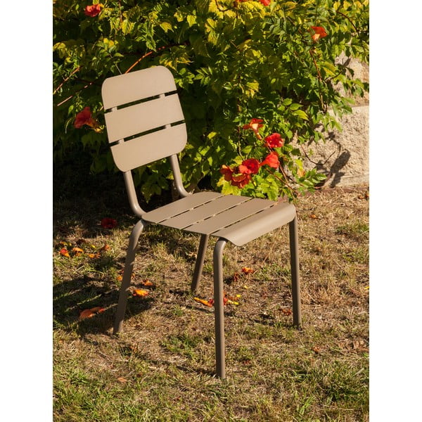 Barnásbézs fém kerti szék szett 4 db-os Alicante – Ezeis-image-1