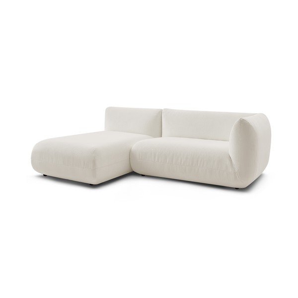 Fehér kordbársony sarokkanapé (bal oldali) Lecomte – Bobochic Paris-image-3