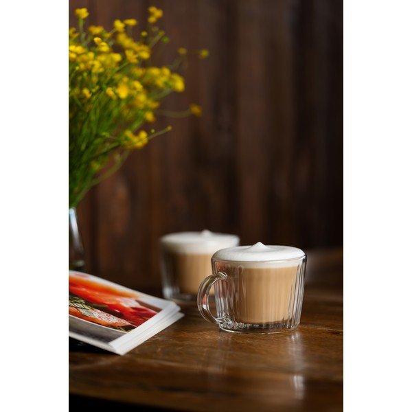 Üveg csésze szett 2 db-os cappucinóhoz 250 ml Livio Duo – Vialli Design-image-1
