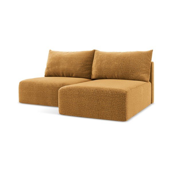 Narancssárga kinyitható-tárolóhelyes sarokkanapé (jobb oldali) Kalena – Makamii-image-2