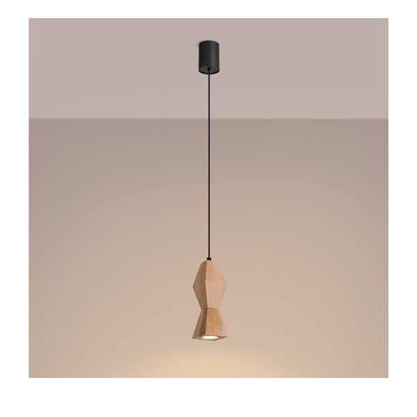 Natúr színű bükkfa függőlámpa ø 8 cm Cubo – Sollux-image-4