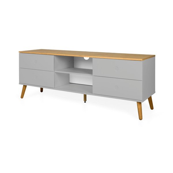 Dot szürke TV-állvány tölgyfa dekorral, szélesség 162 cm - Tenzo-image-3