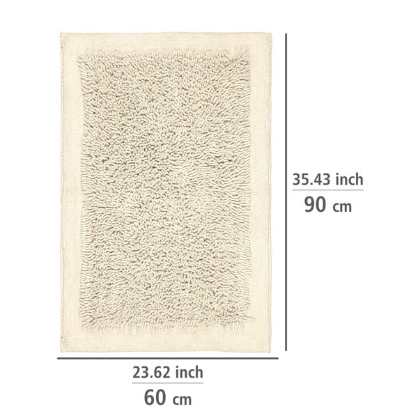 Krémszínű textil fürdőszobai kilépő 60x90 cm Sidyma – Wenko-image-2