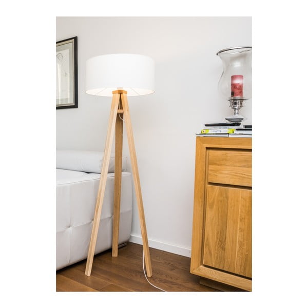 Wanda állólámpa fehér lámpaburával és átlátszó kábellel - Ragaba-image-3