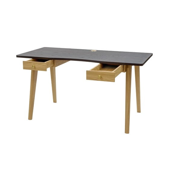 Íróasztal tölgyfa dekorral 70x140 cm Nice – Woodman-image-3