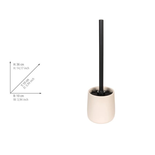 Krémszínű kerámia WC-kefe Margo – Allstar-image-1