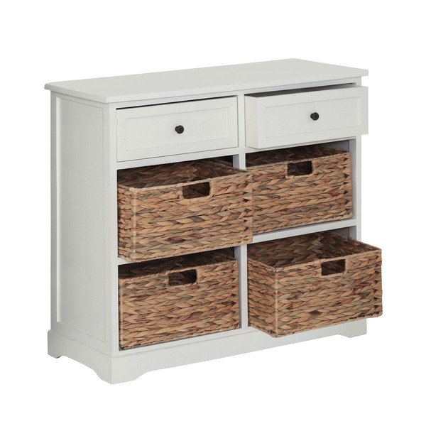 Elefántcsont színű paulownia komód 76x70x33 cm Vermont – Premier Housewares