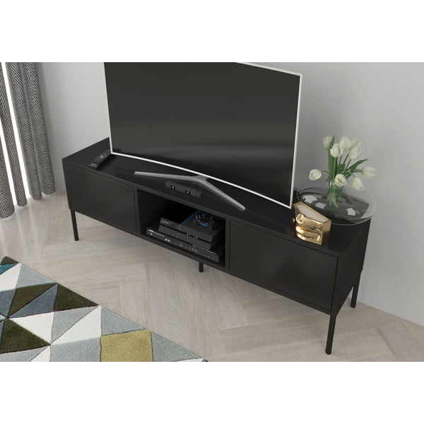 Mirka fekete TV-állvány - Skandica-image-1