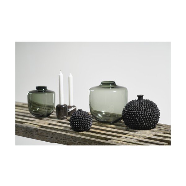 Szürke üveg váza (magasság 21 cm) Daun – Villa Collection-image-4