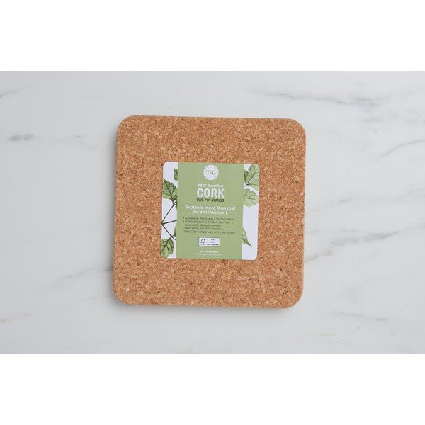 2 db-os parafa edényalátét szett, 20 x 20 cm - T&G Woodware-image-1