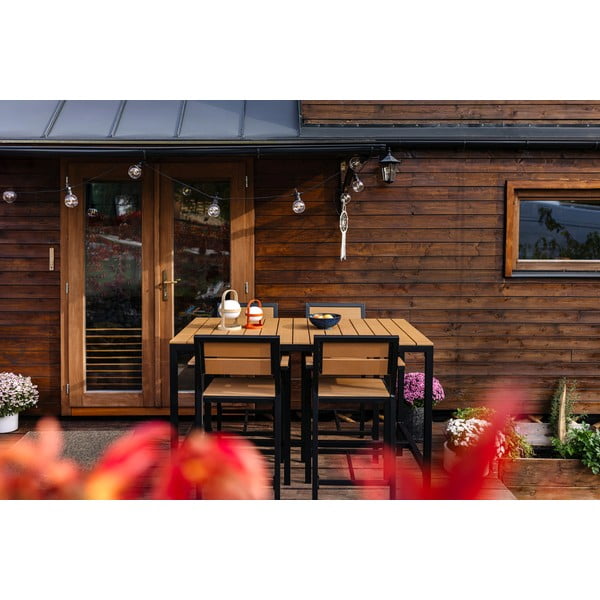 Natúr színű négyszemélyes kerti étkezőgarnitúra Nova – Bonami Selection-image-1