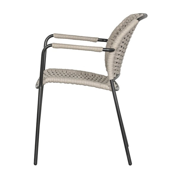 Fekete-bézs fém kerti szék szett 2 db-os Taku – Exotan-image-2