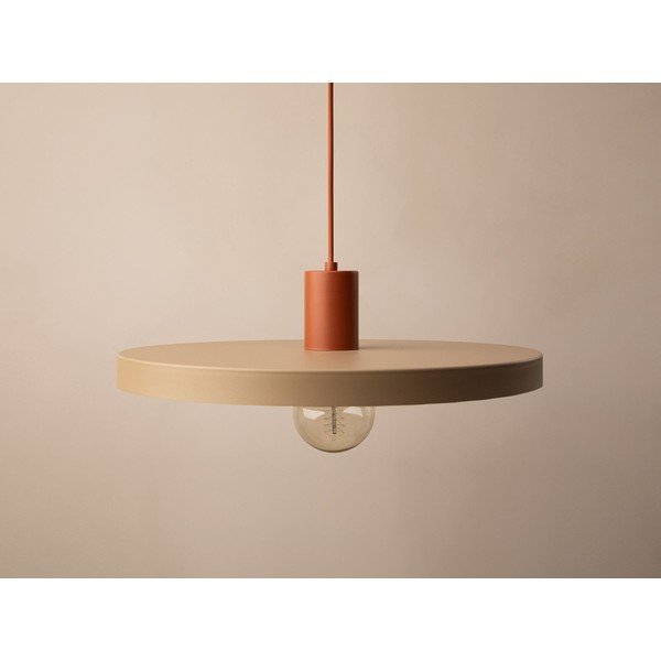 Bézs fém függőlámpa ø 40 cm Ori – Micadoni -image-2