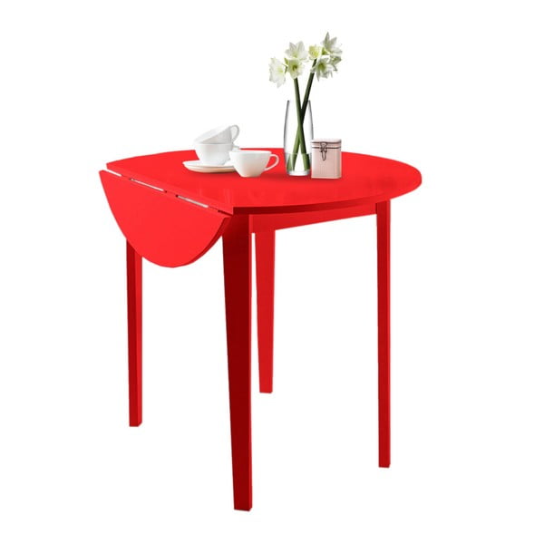 Trento Quer piros asztal lehajtható asztallappal, ⌀ 92 cm - Støraa