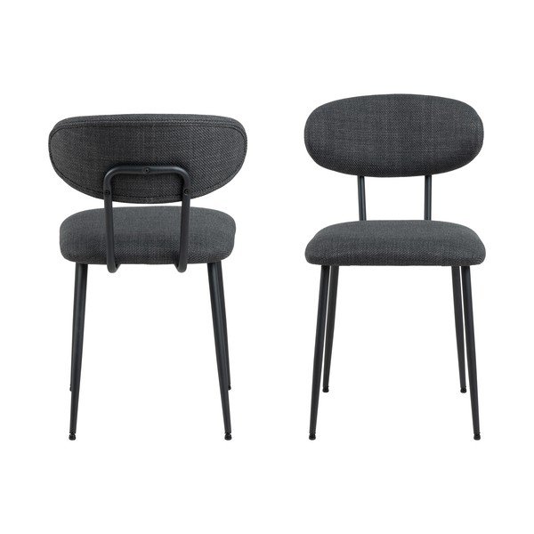 Antracitszürke étkezőszék szett 2 db-os Denise – Actona-image-3