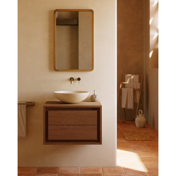 Fali tükör tömörfa kerettel 45x70 cm Shamel – Kave Home-image-3