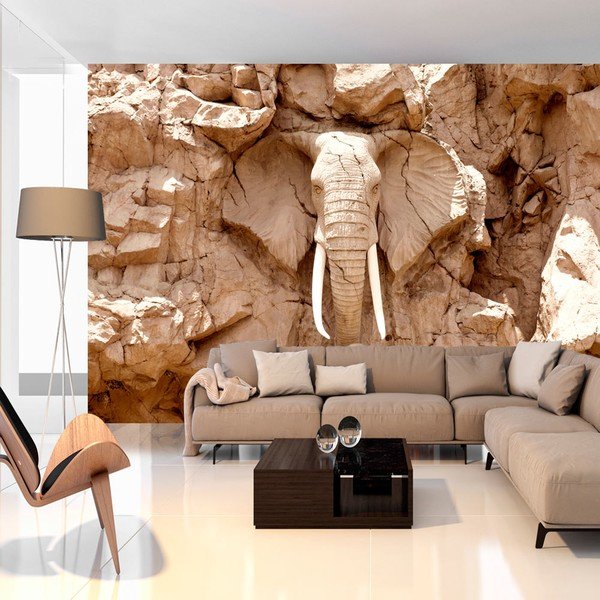 Stone Elephant nagyméretű tapéta, 200 x 140 cm - Artgeist-image-1