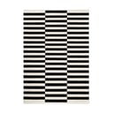 Fekete-fehér kétoldalas kézi szövésű gyapjú szőnyeg 160x230 cm Donna – Hanse Home