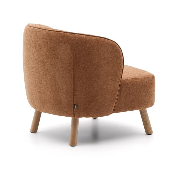 Terrakotta színű zsenília fotel Ulit – Kave Home-image-4