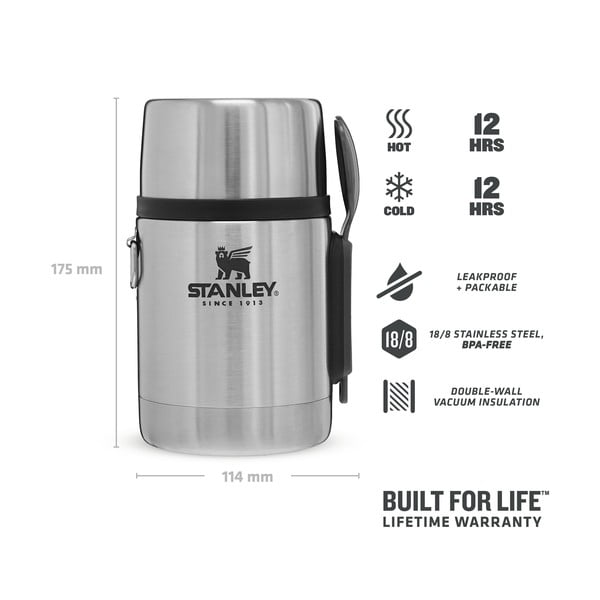Ezüstszínű rozsdamentes acél ételtartó termosz 530 ml Adventure – Stanley-image-4