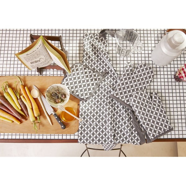 Square szürke pamut konyhai kötény - Tiseco Home Studio-image-1