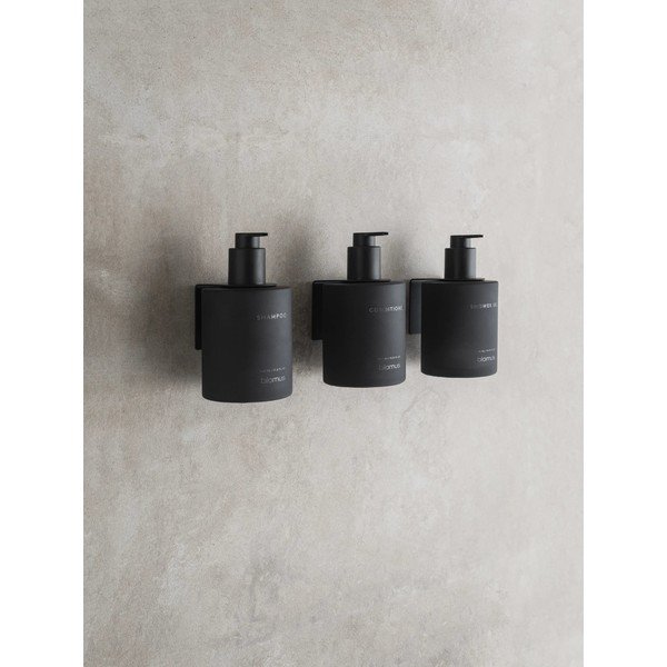 Fekete fali üveg szappanadagoló készlet 3 db-os 350 ml Kirei – Blomus-image-1