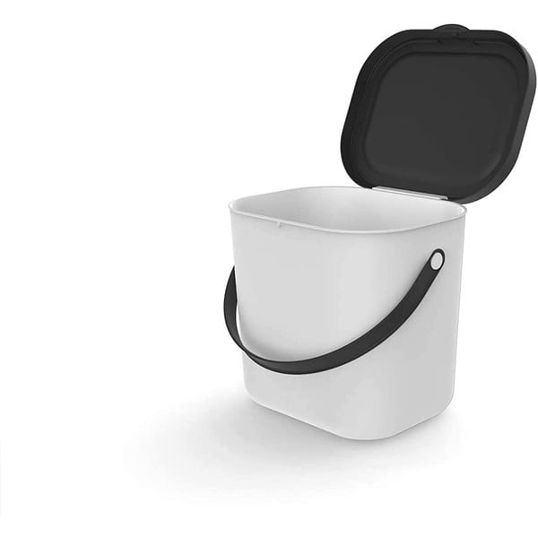 Fehér komposztálható hulladékgyűjtő edény 6 l Albula - Rotho-image-2