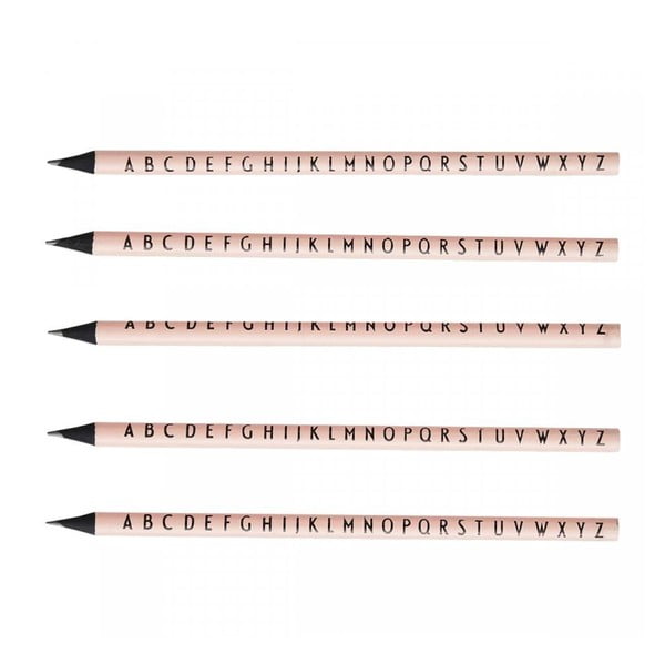 Pencils 5 db rózsaszín ceruza - Design Letters