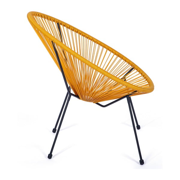 Sárga fém-műanyag kerti fotel Avocado Comfort – Bonami Selection-image-2
