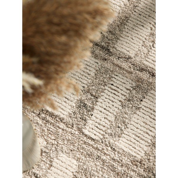 Krémszínű kézi szövésű gyapjú szőnyeg 80x150 cm Boho 1.0 Linara – Vikosa-image-3