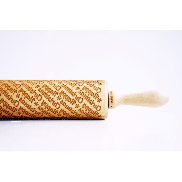 Happy Christmass karácsonyi dombornyomott sodrófa - Valek-image-1