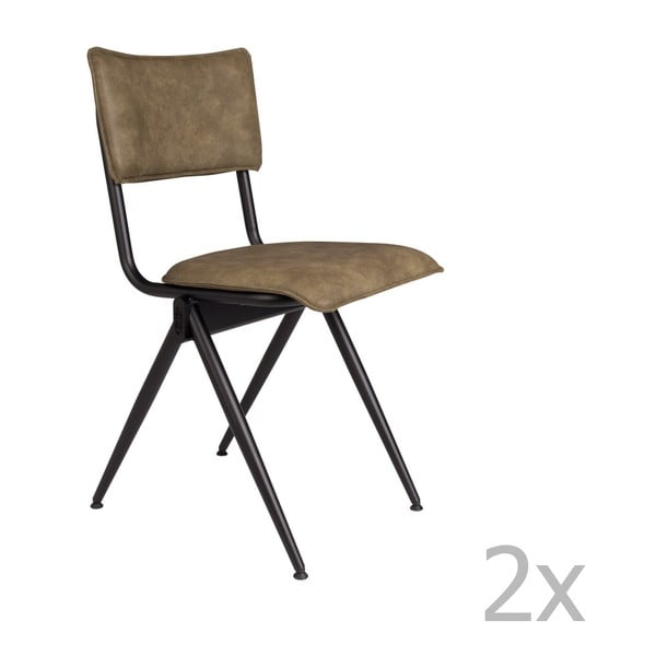 Willow 2 db-os khaki szék szett - Dutchbone