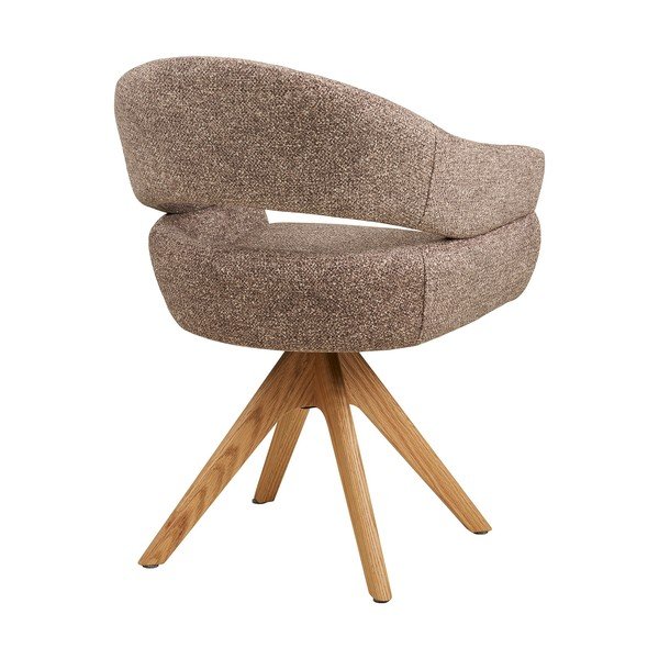 Barna kárpitozott karfás étkezőfotel Dover – House Nordic-image-4