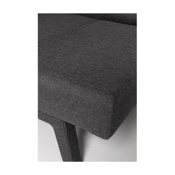 Ozzie sötétszürke kinyitható kanapé, szürke lábakkal - Debut-image-2