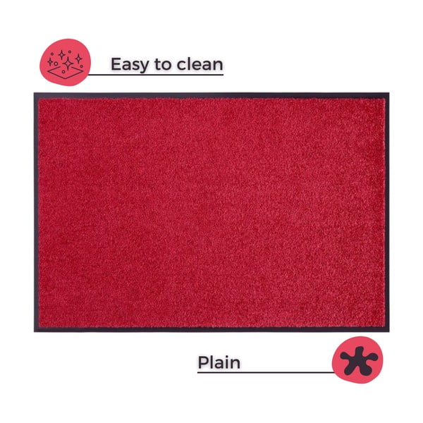 Wash & Clean piros lábtörlő, 39 x 58 cm - Hanse Home-image-3