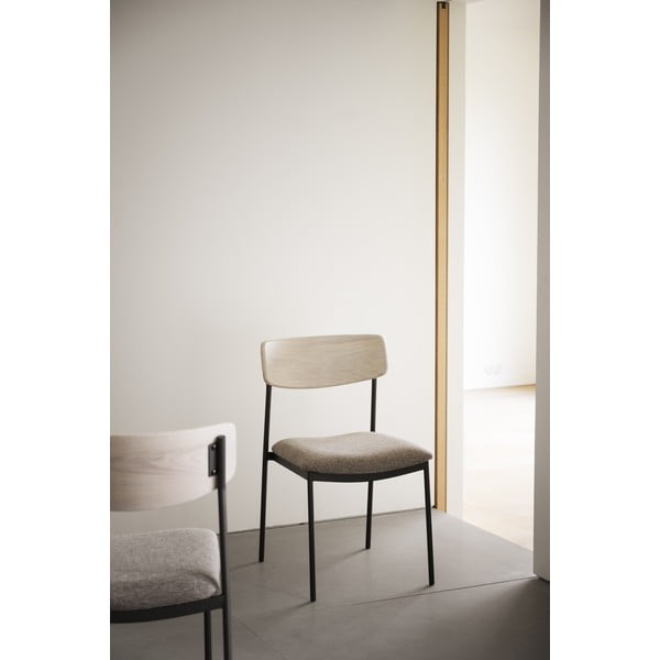 Bézs-natúr színű étkezőszék szett 2 db-os Maymont – Rowico-image-1