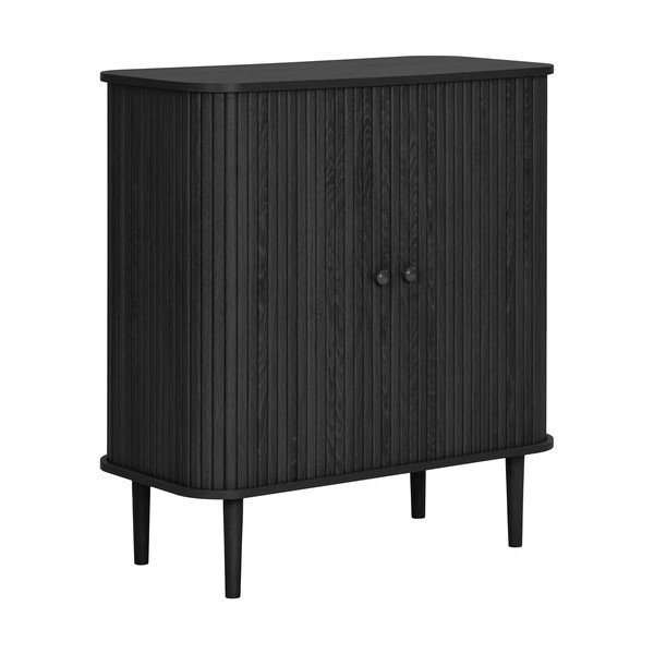 Fekete borovi fenyő komód 80x87x40 cm Nikko – House Nordic-image-4