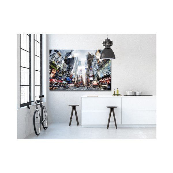 Glas Crown Time Square kép, 80 x 120 cm - Styler-image-1
