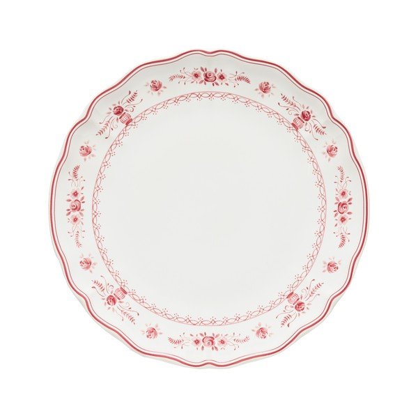 Piros-fehér kőedény tányér ø 27 cm Vila – Costa Nova
