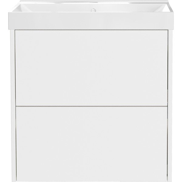 Fehér matt fali mosdó alatti szekrény 61x65 cm Bodera – Germania-image-3