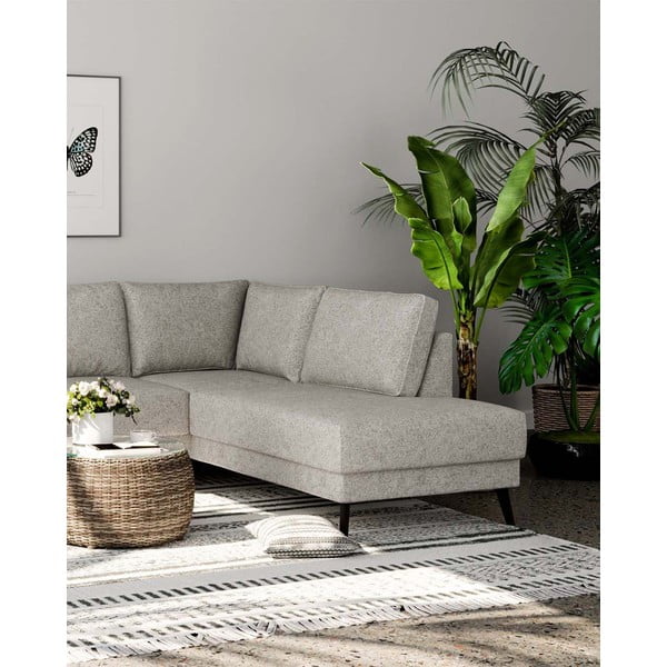 Krémszínű sarokkanapé (jobb oldali) Fynn – Ghado-image-4